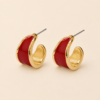 Zara Enamel Hoop Earrings