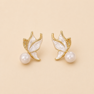 Butterfly Pearl Earrings